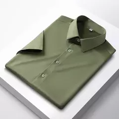 Camisa de Negócios Anti-Rugas - Manga Curta Casual - comprar online