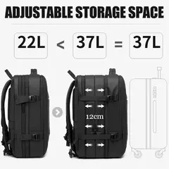 Mochila de Viagem USB Expansível - BANGE [37L] - loja online