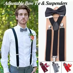 Conjunto Elegante: Suspensórios e Gravata Borboleta - comprar online