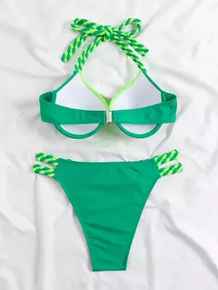 Biquíni Halter Push Up DSS: Sexy Swimwear Colorblock - comprar online