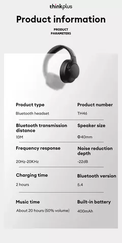 Fones de ouvido sem fio [ Bateria de Longa Duração] LENOVO - LOJA RR MODAS