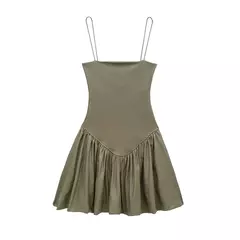 Mini Vestido Sexy TRAF com Nervuras - comprar online