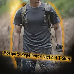 Camisa Tática com Repelente Anti-mosquito