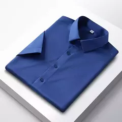 Camisa de Negócios Anti-Rugas - Manga Curta Casual