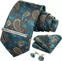 Gravata de Seda Paisley Floral: Elegância Masculina - comprar online