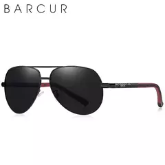 Óculos de Sol Vintage BARCUR para Homens com Lente Polarizada - LOJA RR MODAS