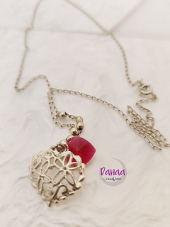 Collar Julia. Hecho de plata con corazón - comprar en línea