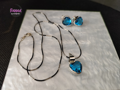 Conjunto Regina. Plata pavonada con plata tradicional - Danaa | Joyería Fina 