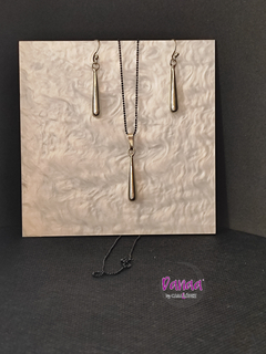 Set Emilia. 46 centrímetros de cadena de plata pavonada