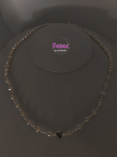 Collar Alexa. Hecho con perla de río, un corazón y detalles de plata ley .925 - Danaa | Joyería Fina 