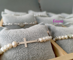 Pulsera Olivia. Hecha con perla de río natural - comprar en línea