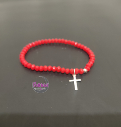 Pulsera roja con cruz - comprar en línea