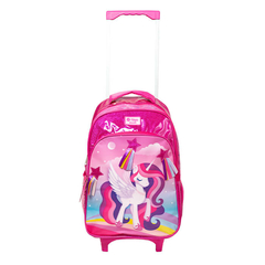 MOCHILA FILGO STARPAK 18" CON CARRO UNICORNIO FUCSIA - comprar online