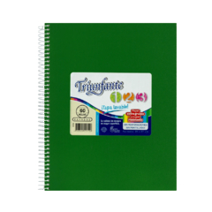 CUADERNO TRIUNFANTE 21 X 27 cm 60 HOJAS FORRADO VERDE CUADROS - comprar online