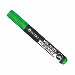 MARCADOR PIZZINI PERMANENTE PUNTA REDONDA VERDE 1160 - comprar online