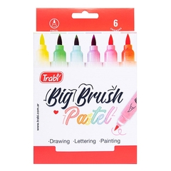 MARCADOR TRABI BIG BRUSH PASTEL X 6 - comprar online