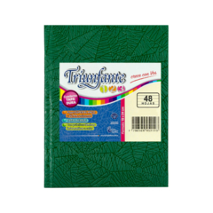 CUADERNO TRIUNFANTE 19 X 23.5 CM 50 HOJAS FORRADO VERDE RAYAS - comprar online