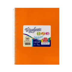 CUADERNO TRIUNFANTE 21 X 27 cm 100 HOJAS FORRADO NARANJA CUADROS - comprar online