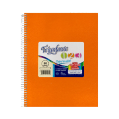 CUADERNO TRIUNFANTE 21 X 27 cm 60 HOJAS FORRADO NARANJA CUADROS - comprar online