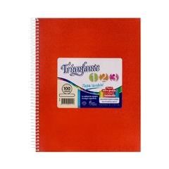 CUADERNO TRIUNFANTE 21 X 27cm 100 HOJAS FORRADO ROJO RAYAS - comprar online