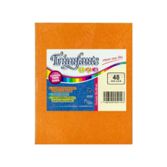 CUADERNO TRIUNFANTE 19 X 23.5 CM 50 HOJAS FORRADO NARANJA RAYAS - comprar online