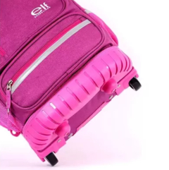 MOCHILA ELF CON CARRO ROSA 2 DIVISIONES - tienda online