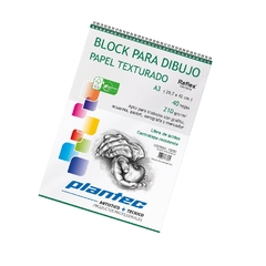 BLOCK PLANTEC TEXTURADO ANILLADO SUPERIOR A3 210 GR X 40 HJ - comprar online