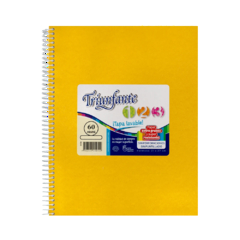 CUADERNO TRIUNFANTE 21 X 27 cm 60 HOJAS FORRADO AMARILLO CUADROS - comprar online