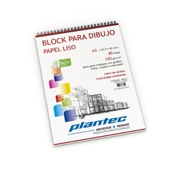 BLOCK PLANTEC PARA DIBUJO ANILLADO A3 120 GR X 40 HJ - comprar online