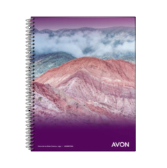 Imagen de CUADERNO AVON 16 X 21 cm ESPIRAL X 84 HOJAS RAYAS