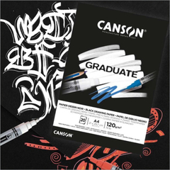 BLOCK CANSON GRADUATE A4 X 20 H. 120 GR NEGRO en internet