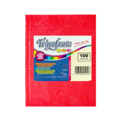 CUADERNO TRIUNFANTE 19 X 23.5 CM 100 HOJAS FORRAD ROJO CUADROS - comprar online