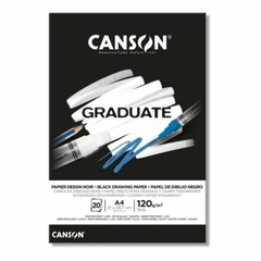 BLOCK CANSON GRADUATE A4 X 20 H. 120 GR NEGRO - comprar online