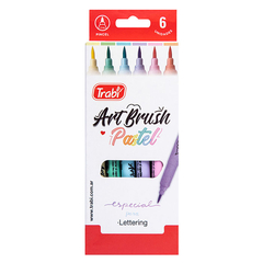 MARCADOR TRABI ART BRUSH X 6 PASTEL - comprar online