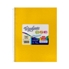 CUADERNO TRIUNFANTE 21 X 27 cm 100 HOJAS FORRADO AMARILLO RAYAS - comprar online