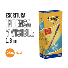 BOLIGRAFO BIC CRISTAL INTENSO 1.6 AZUL - comprar online