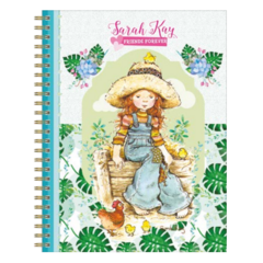 CUADERNO 16 X 21 TAPA DURA ESPIRAL RAYADO SARAH KAY - Librerías Kiwi