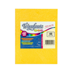 CUADERNO TRIUNFANTE 19 X 23.5 CM 50 HOJAS FORRADO AMARILLO RAYAS - comprar online