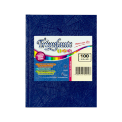 CUADERNO TRIUNFANTE 19 X 23.5 CM 100 HOJAS FORRAD AZUL RAYAS - comprar online