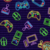 PAPEL DE PAREDE GAMER Gaming Roxo