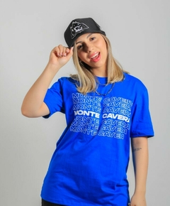 Camiseta "Espelho" MC Azul - Monte Caveira