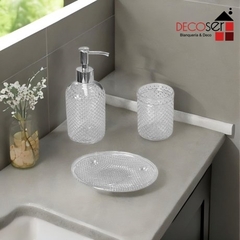 SET DE BAÑO VIDRIO 3 PCS