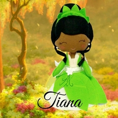 Boneca Princesa Tiana Decoração em Feltro