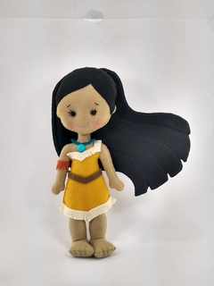 Boneca Princesa Pocahontas Decoração em Feltro