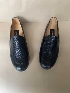 mocasin soft croco black