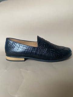 mocasin soft croco black - tienda online