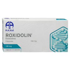 Doxiciclina 100mg 10 cápsulas (Roxidolin)