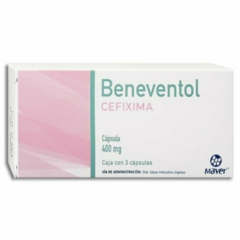 Cefixima 400mg 3 cápsulas (Beneventol)