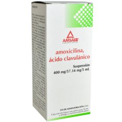 Amoxicilina/Ácido Clavulanico Suspensión 400mg 50ml (Amsa)