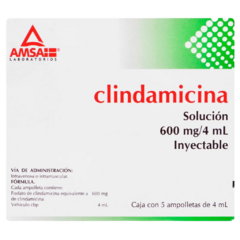 Clindamicina 600mg 5 ampolletas (Amsa)